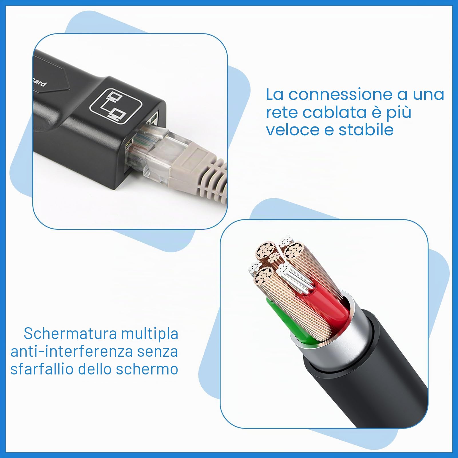 Adattatore Ethernet LAN ad alta velocità per Fire TV Stick Lite/4K/4K Max con adattatore USB OTG per una connessione Internet cablata stabile, adattatore di rete Ethernet fino a 100 Mbps (nero)