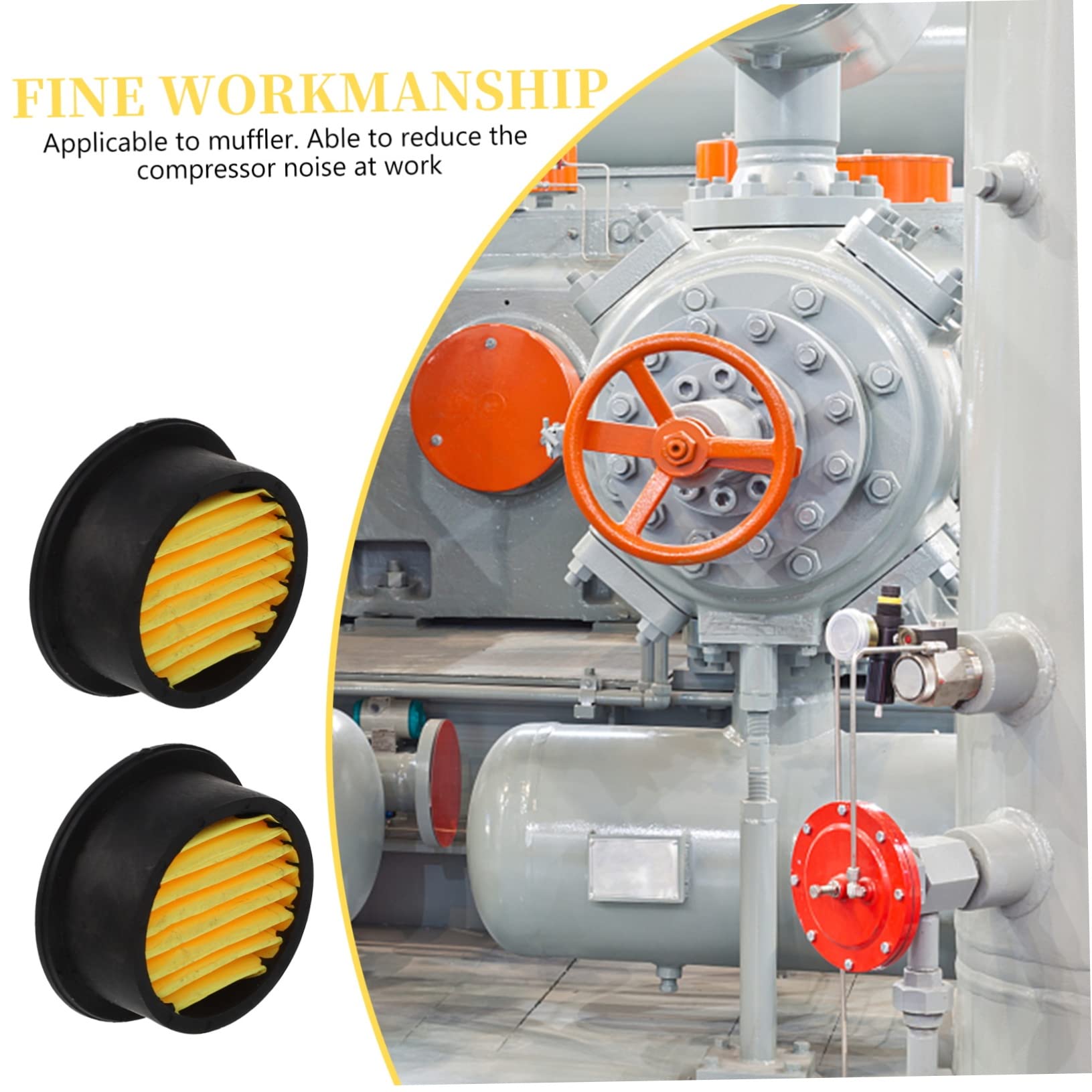 Lurrose 5 Set Filtri Ricambio Per Compressore Silenziatore Per Riduzione Del Rumore Accessori Impermeabili E Facili Da Installare Per Compressori Aria 10 Pezzi*5