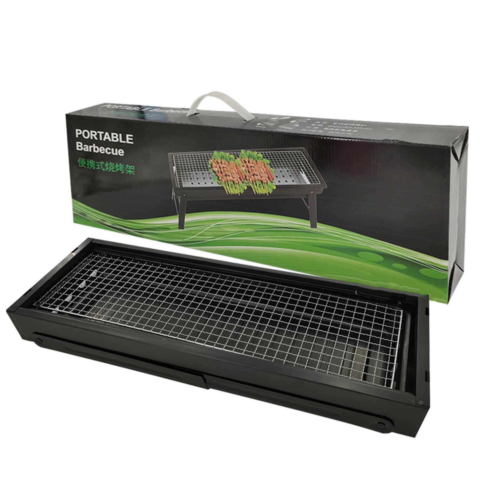 Qcwwy Składany Grill Węglowy Przenośny BBQ, Grill Bez Dymu, for ((Ok.