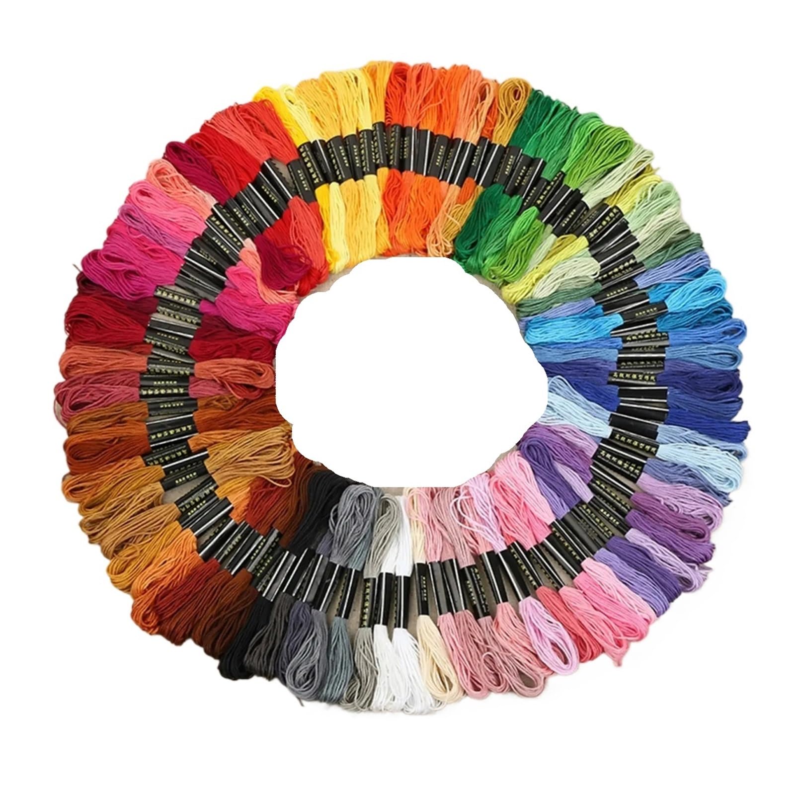 Mehrfarbige Fäden. 100 Farben Kreuz-Stickerei-Zweiggarn, multifunktionales Zahnseide-Set, buntes Armbandgarn for Nadeleinfädelwerkzeug, ideal for Kunst und Handwerk