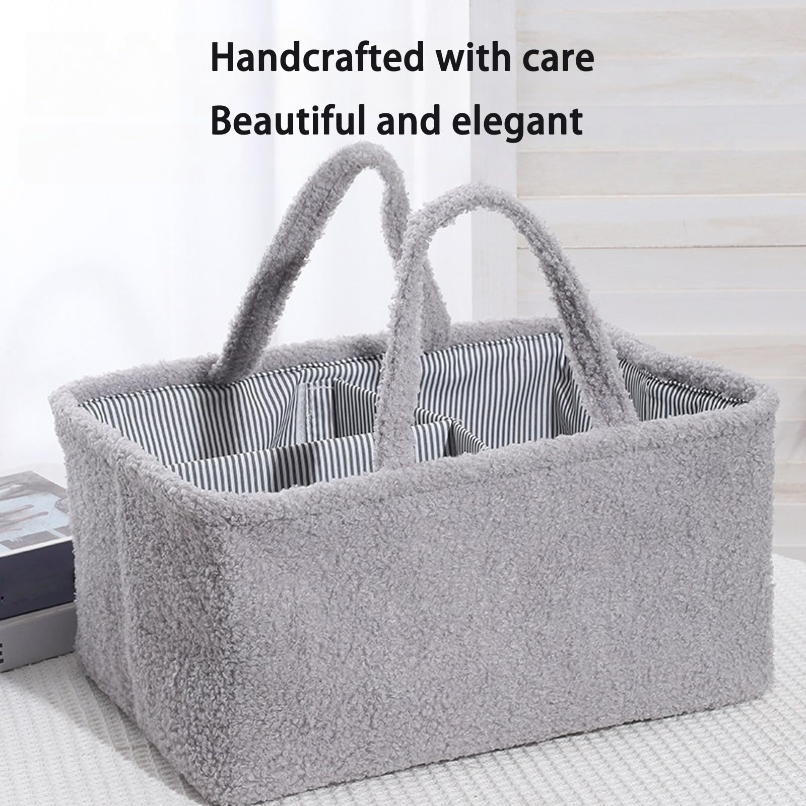 Cesta organizadora para bebé, impermeable, con múltiples compartimentos, diseño plegable, almacenamiento ligero para pañales y toallitas húmedas
