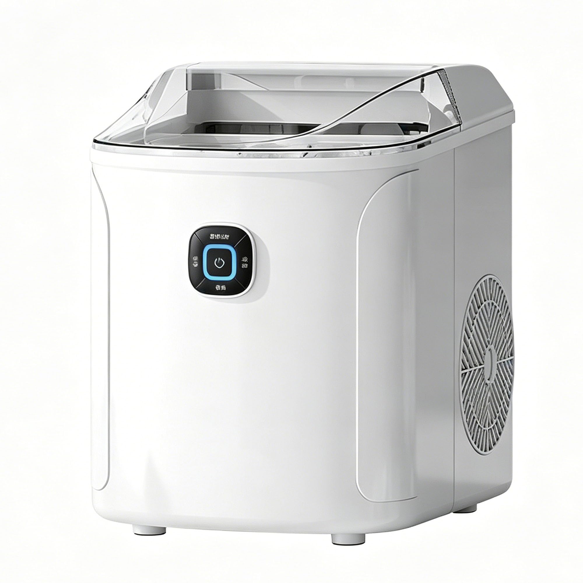 Mini Produttore di Ghiaccio,Produttore di Ghiaccio Completamente Automatico,Pulizia Automatica One-touch,Timer 8 Ore,Ghiaccio Istantaneo con Coperchio Aperto,Adatto A Piccole Feste,Riunioni