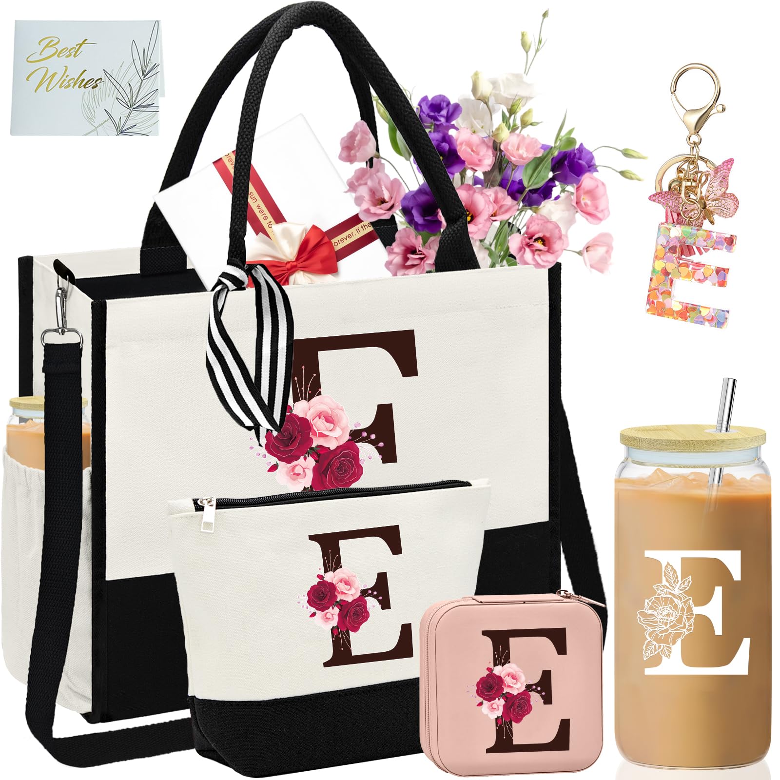 AiHeart Initial Canvas Tote Set