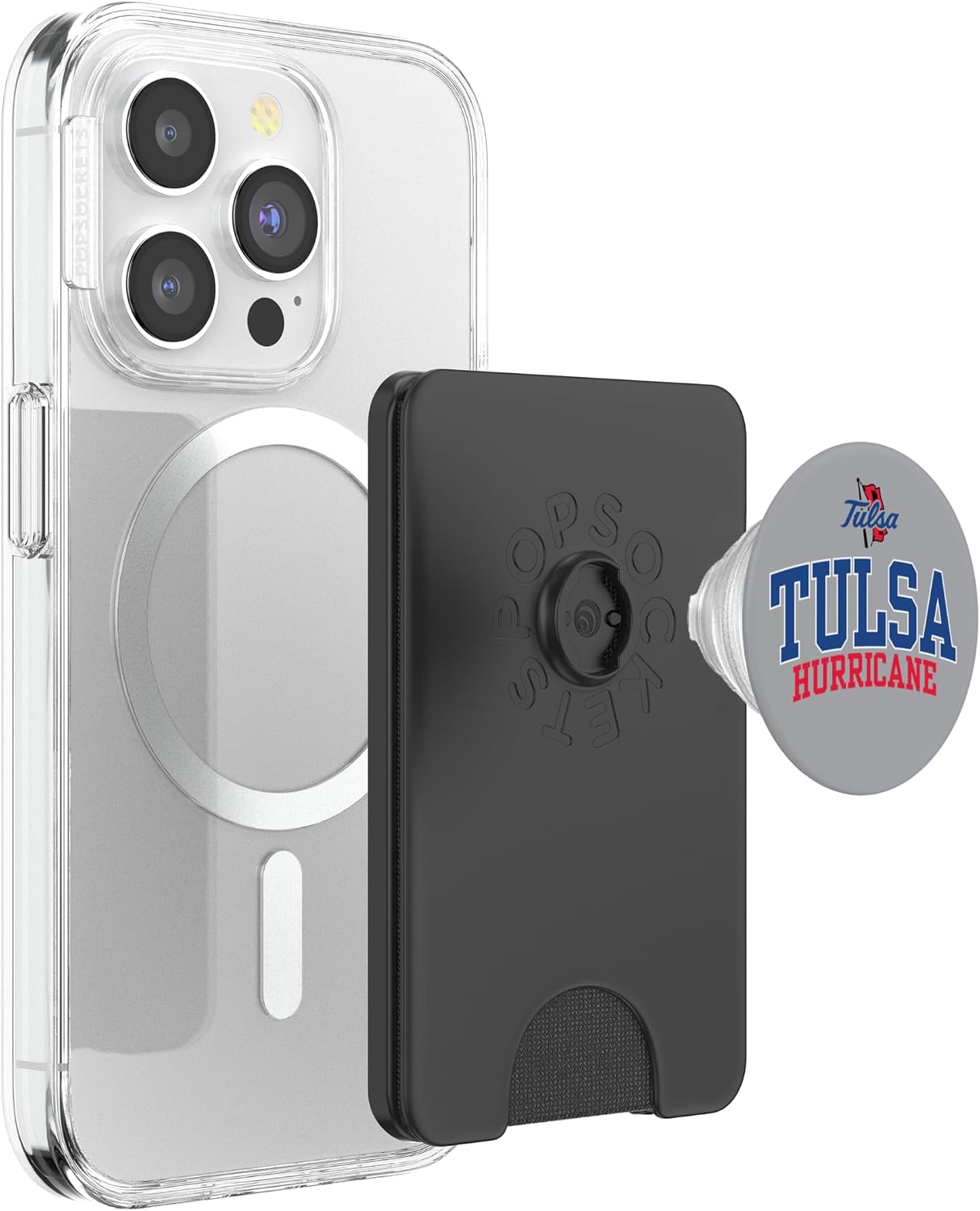 Tulsa Golden Hurricane | Official NCAA Merch | NCAFTUL04 PopSockets PopWallet for MagSafe