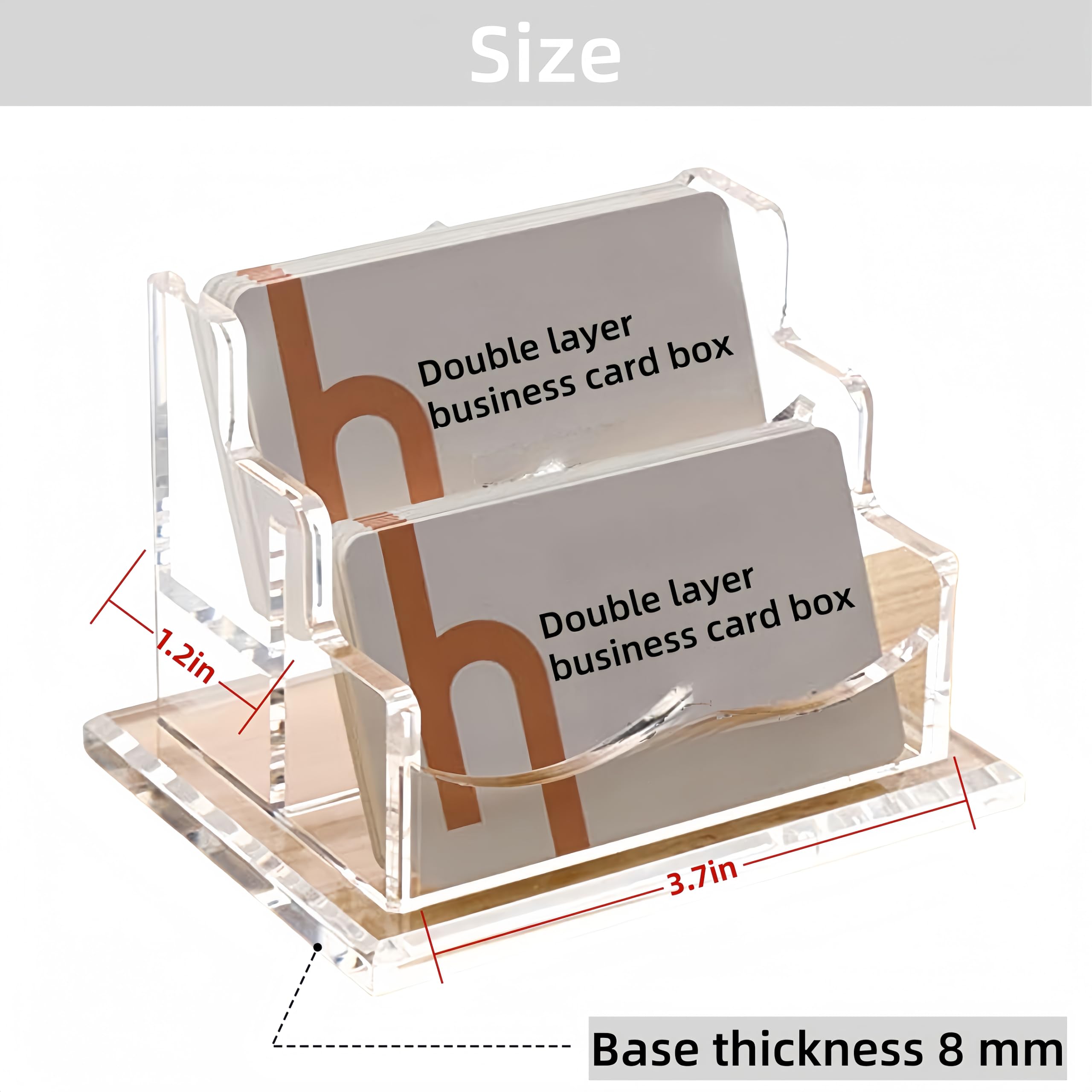 Présentoir transparent pour cartes de visite, cartes de visite, porte-cartes d'affaires, cartes de visite, convient pour le porte-cartes de visite de bureau