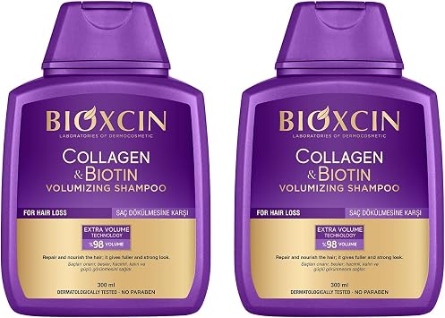 Bioxcin Collagen & Biotin Ekstra Hacim & Dolgunla t r c   ampuan 300 Ml - Ince Telli Ve Hassas Sa lar 2li paket