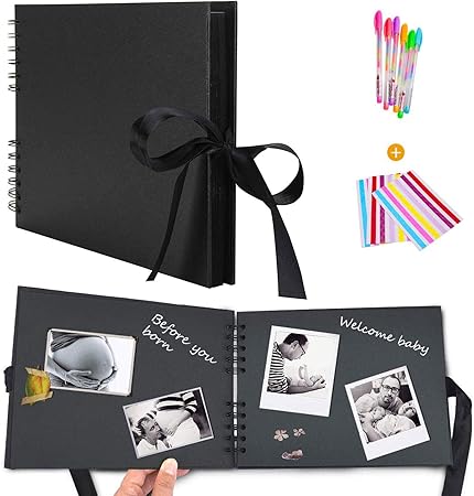 Album Photo Scrapbooking Album Photo A Coller Album Photos Scrapbooking Fait A La Main Diy Album 80 Pages Traditionnel Diy Scrapbook Avec 6 Stylos Metalliques Pour Mariage Voyage Anniversaire Amazon Fr Cuisine