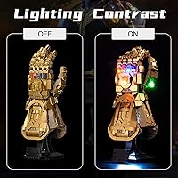Vista 2 de Bourvill led Lights Kit for Lego Infinity Gauntlet 76191 - Lights Set Compatible with Lego 76191 Building Blocks - RC Version
