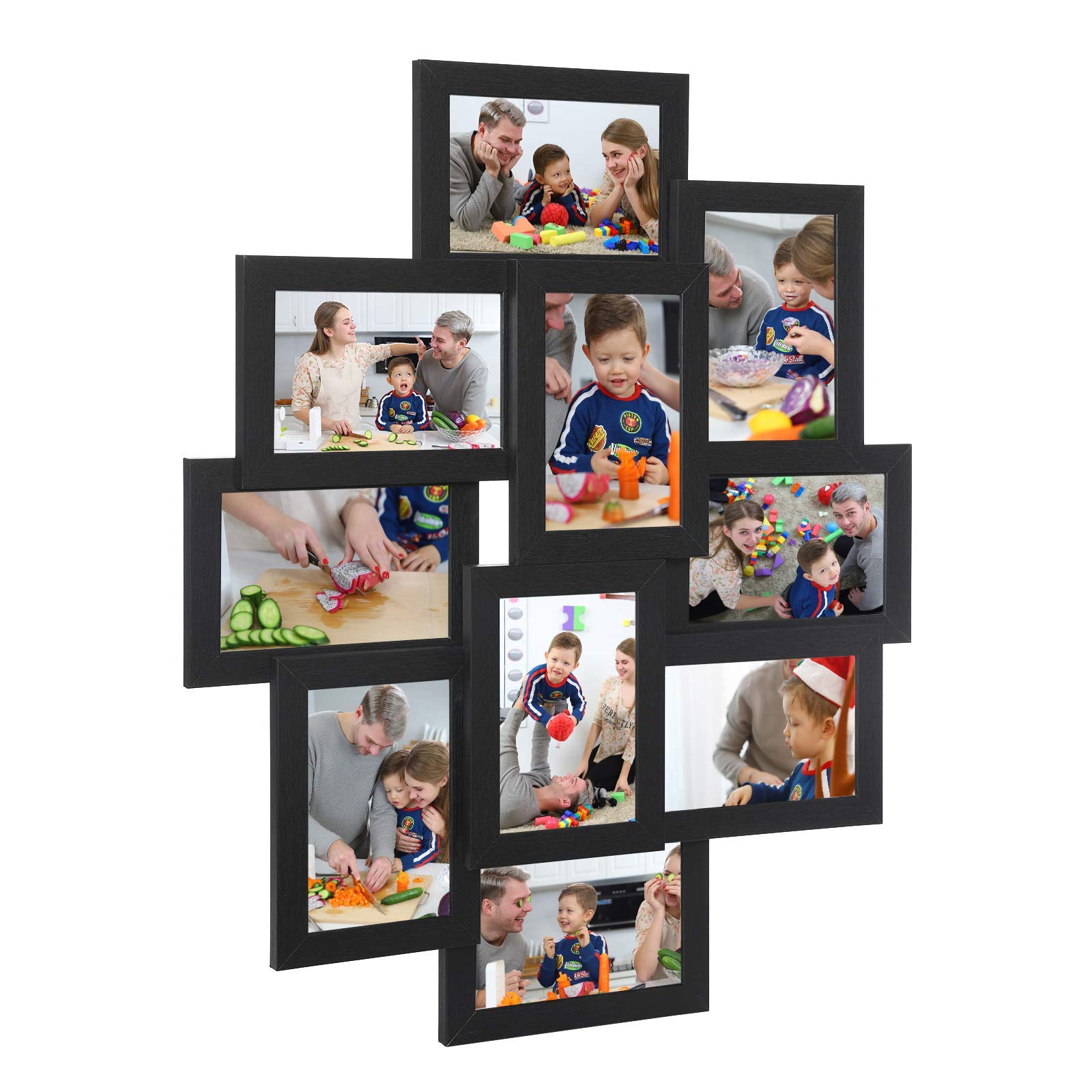 SONGMICS Collage Picture Frames, 4 x 6 Inches for 10 Photos, Assembly