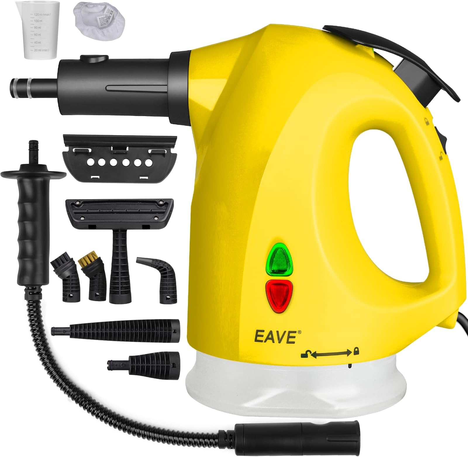 Kärcher Nettoyeur Vapeur SC 1 EasyFix, Pression Vapeur : 3 bar, Temps de Préchauffage : 3 min, Puissance : 1 200 W, Surface : 20 m², Réservoir : 200 ml, avec Kit de Nettoyage de Sol EasyFix