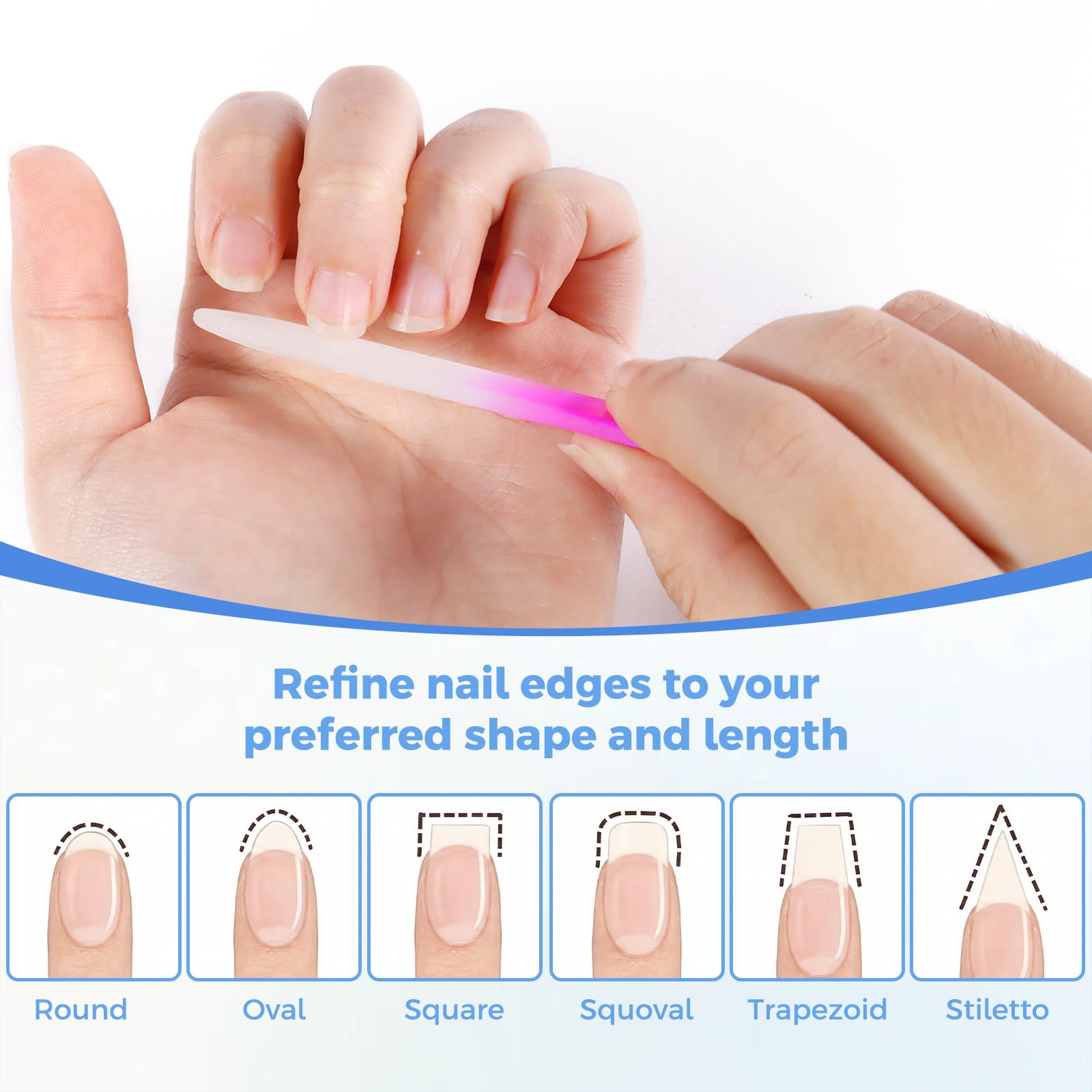 30 sztuk profesjonalnych pilników do paznokci ze szkła kryształowego buforowego zestaw narzędzi do manicure gradient kolor tęczy do polerowania paznokci - najlepsze płyty Emory do pielęgnacji paznokci i paznokci u stóp (sześć kolorów)