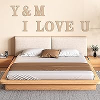 Vista 2 de Letras de madera 3D de 4 pulgadas, letras mayúsculas del alfabeto de madera natural, alfabeto de madera sin terminar para tablero de letras