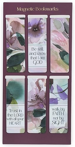 Christian Art Gifts - Conjunto de marcapáginas magnéticos de las Sagradas Escrituras coloridos e inspiradores para mujer: versículos de la Biblia,