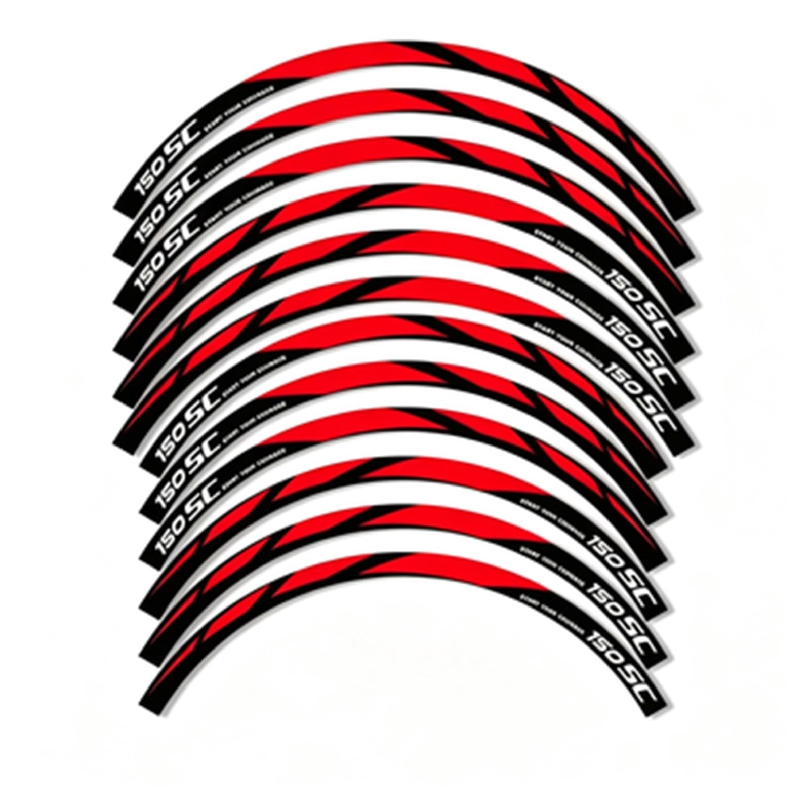 Reflective Motorcycle Wheel Stickers 14″13″ Rim Decals Hub Stripe Tape for CFMOTO 150SC SC150 Motorbike(Color4)
