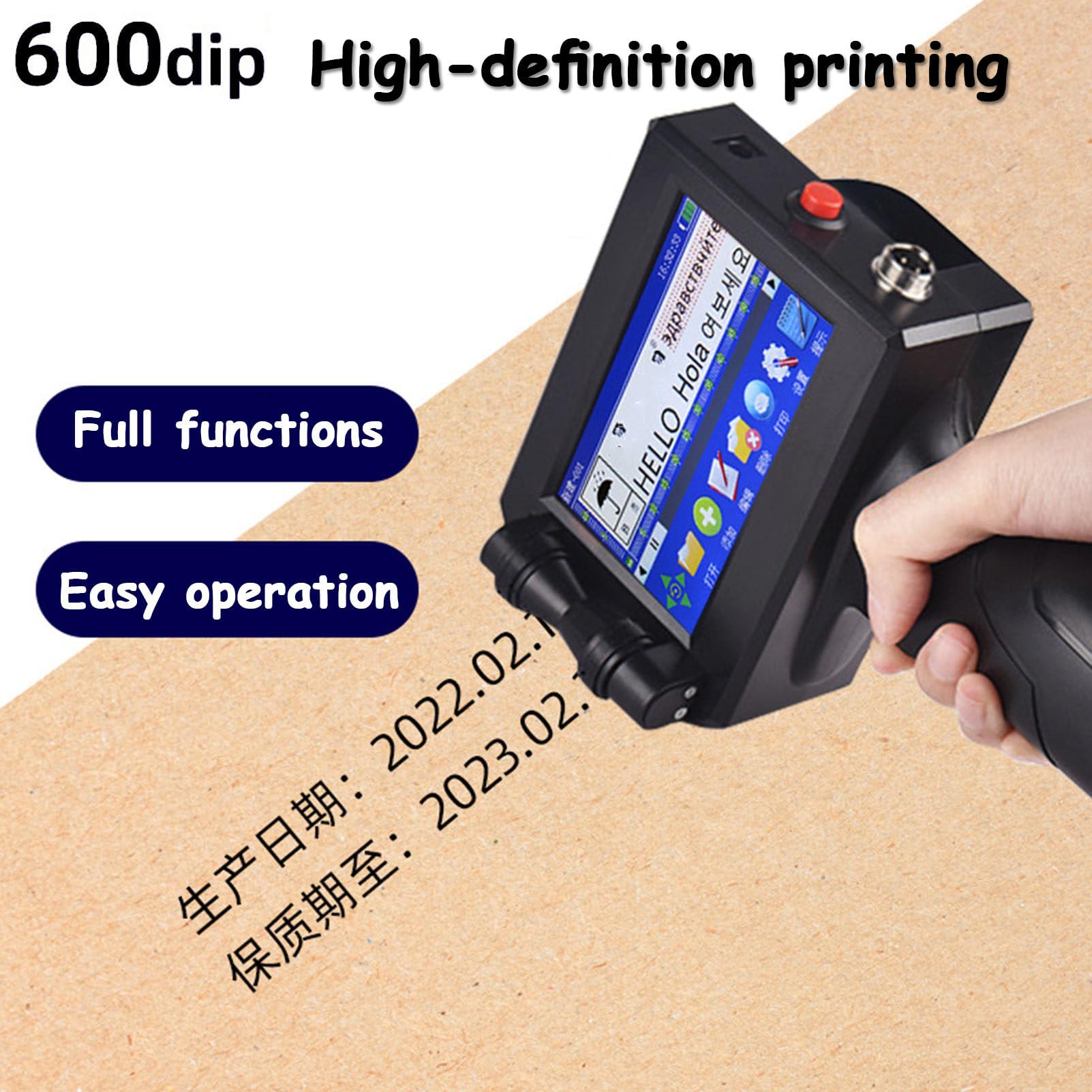 Stampante Portatile A Getto D'Inchiostro 4.3 Pollici - Pistola Per Stampare Codici A Barre, Testo E Logo Su Vari Materiali - Foto 9