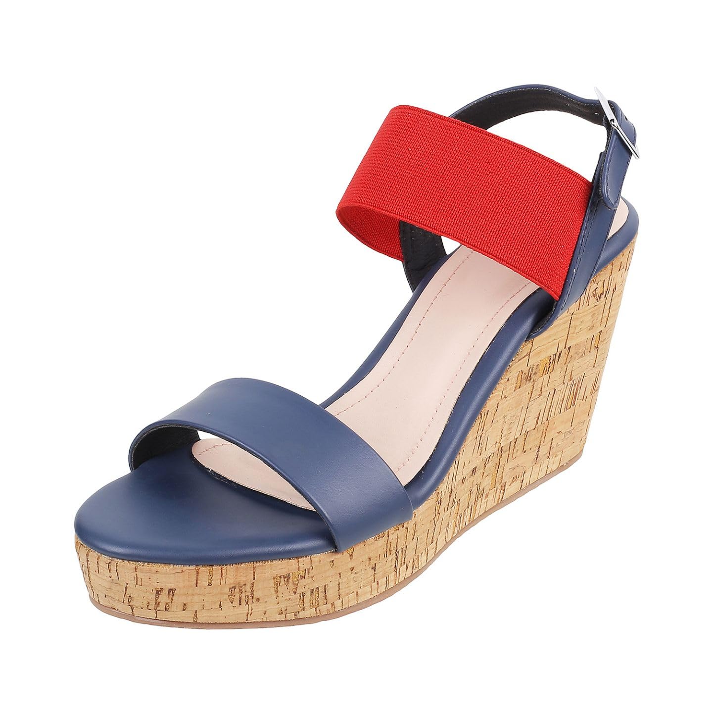 Mochi Women Blue Wedge Heel Fashion Sandal UK/7 EU/40 (34-150) (B0CG3K19KG) Amazon Price History, Amazon Price Tracker