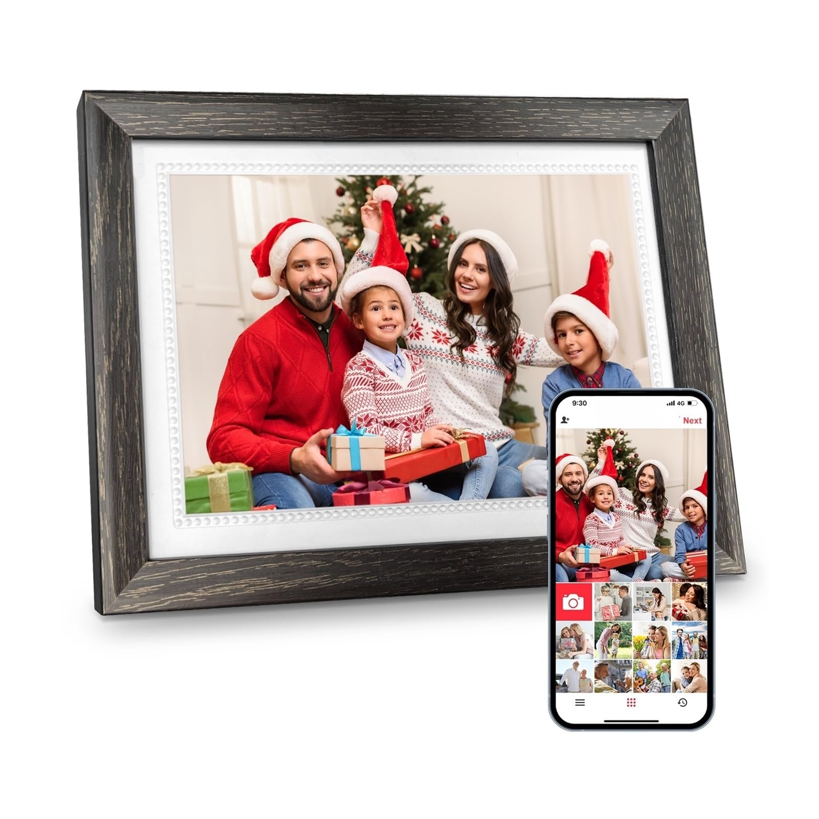 Cyfrowa Ramka Do Zdjęć WiFi 32 GB Pamięci 10,1 Cala 1280x800 IPS LCD Ekran Dotykowy Odtwarzanie Wideo Inteligentna WyjąTkowe WrażEnia Wizualne(64GB)