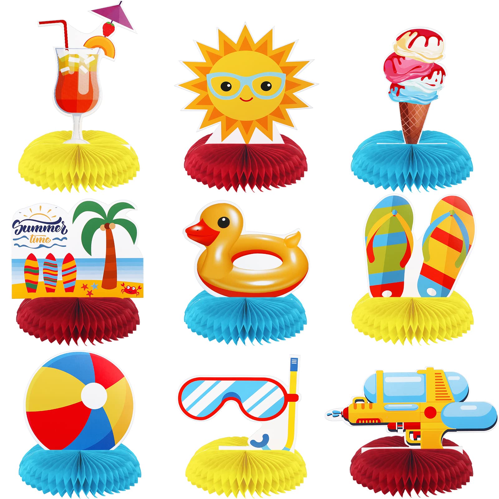 Buy 9 Pieces Beach Centerpieces Hawaiian Luau Table Toppers