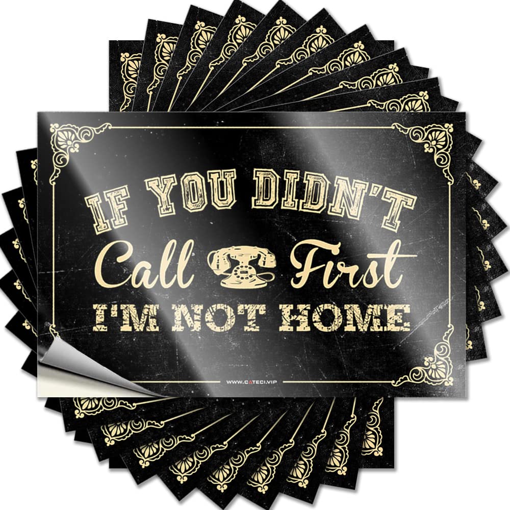 Stickers Entryway Decor Custom Stickers, Tumbler Waterproof If You Didn't Call First I'm Not Home for Hydro Flask | Feminist Vinyl Decals for Gamers Holiday Gift(12X18CM)