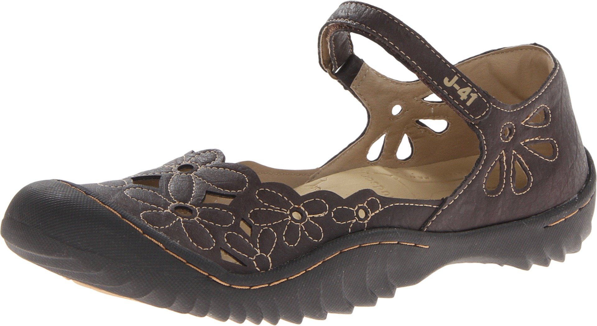 J-41 Women's Lotus Mary Jane Flat