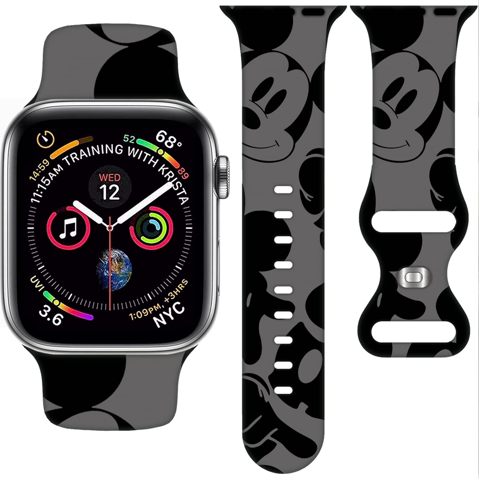 Cartoon Band Compatible with Apple Watch 38mm/40mm/41mm/42mm/44mm/45mm/46mm, Cute Bands Replacement for Apple Watch Series 10 9 8 7 6 5 4 3 SE2,