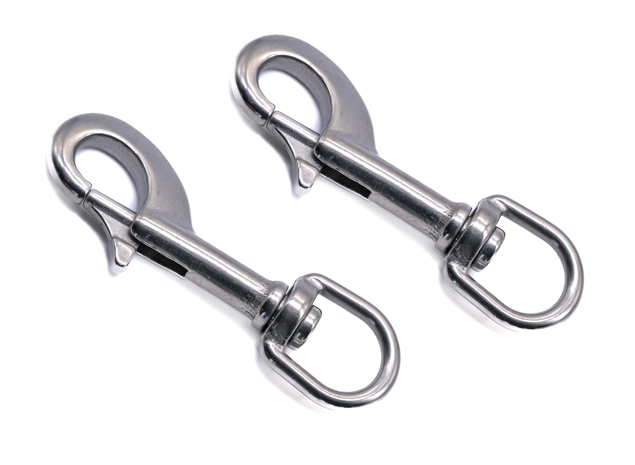 2pcs Dog Lead Trigger Swivel snap Hook Hooks A4 316 Stainless Steel Marine Grade Diving Boating Sailing (64mm)