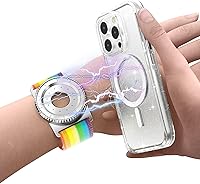 Vista 3 de BAISRKE Brazalete magnético para correr para carcasa MagSafe, agarre giratorio de 360° para teléfono con compartimento de aroma ajustable y cordón