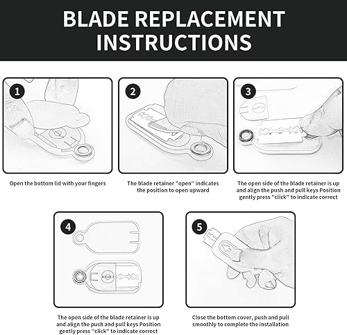 Miniatura 7 de LILITUAN Herramienta de puntuación de masa cojo de pan, cortador de masa de pan retráctil y magnético, mini cuchillo de puntuación de masa premium