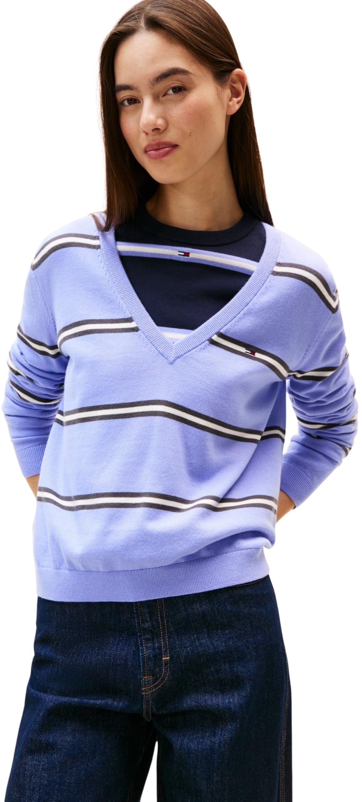 Tommy Jeans Damen Pullover V-Ausschnitt