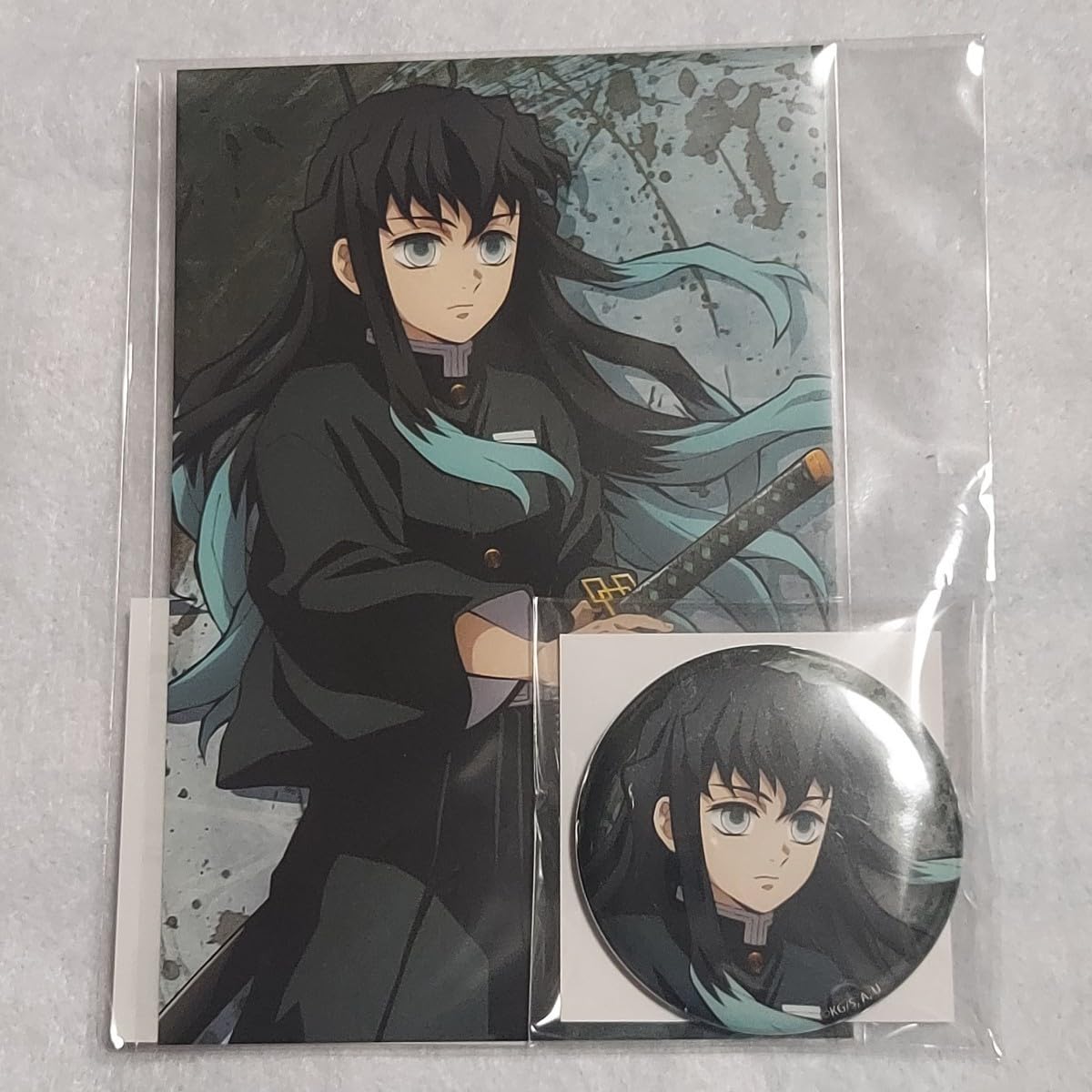 時透無一郎　缶バッジ＆ポストカード 鬼滅の刃 全集中展 缶バッジ&ポストカードセット 時透無一郎 3