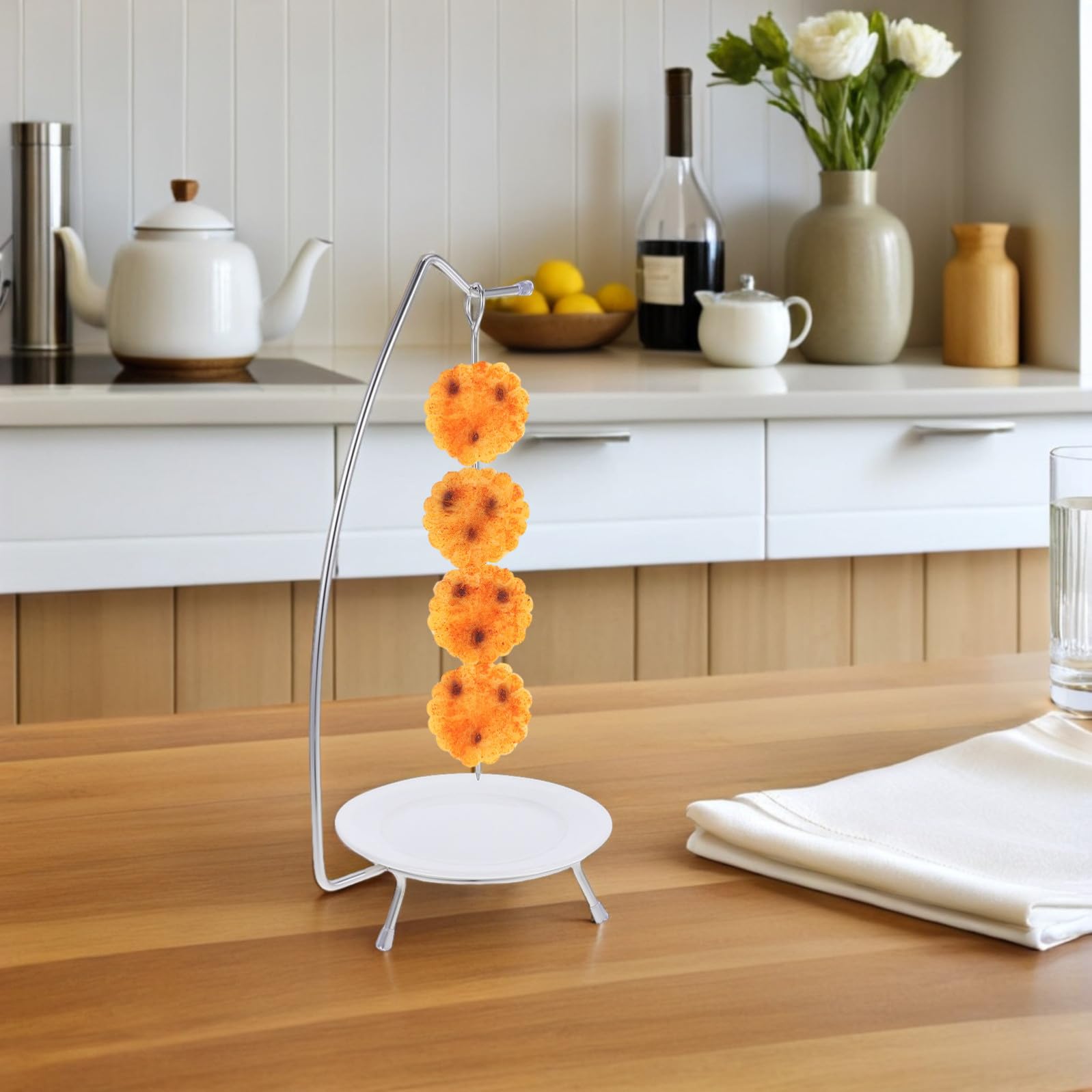 Robusti e Resistenti Set di 6 Spiedini in Acciaio Inossidabile per Barbecue per Barbecue All'aperto e Pranzi in Famiglia
