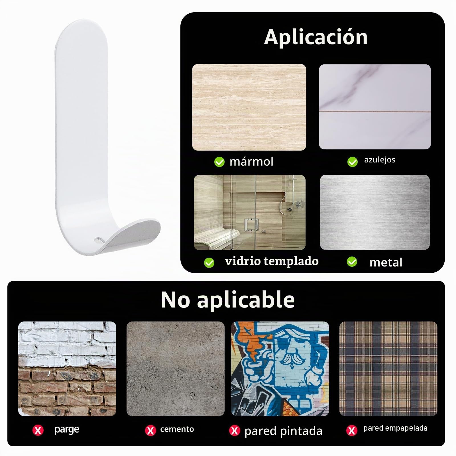 Feligio Ganchos Adhesivos Para Pared 12 Piezas, Colgadores Adhesivos Resistentes Sin Taladro de Acero Inoxidable, Colgador Toalla Baño Adhesivo Impermeable, Para Cocina Dormitorio, Blanco