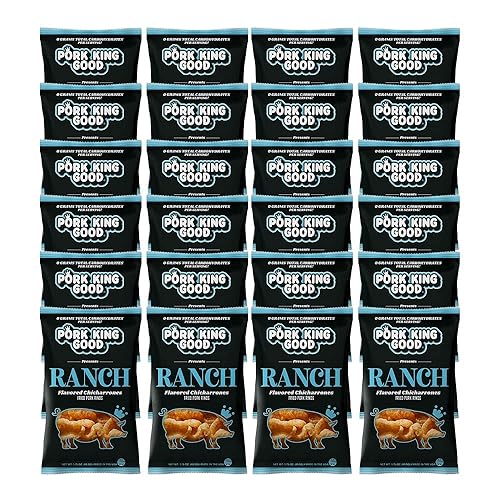 Miniatura 63 de Pork King Good Stupid Hot Pork Chicharrones - Paquete de 4 bocadillos bajos en carbohidratos, aptos para dieta cetogénica, chicharrones