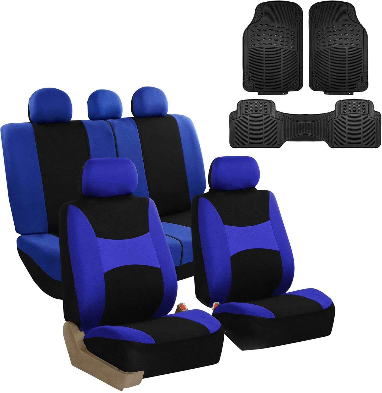 TLH Car Seat Covers Light Breezy Blue Flat Cloth Automotive