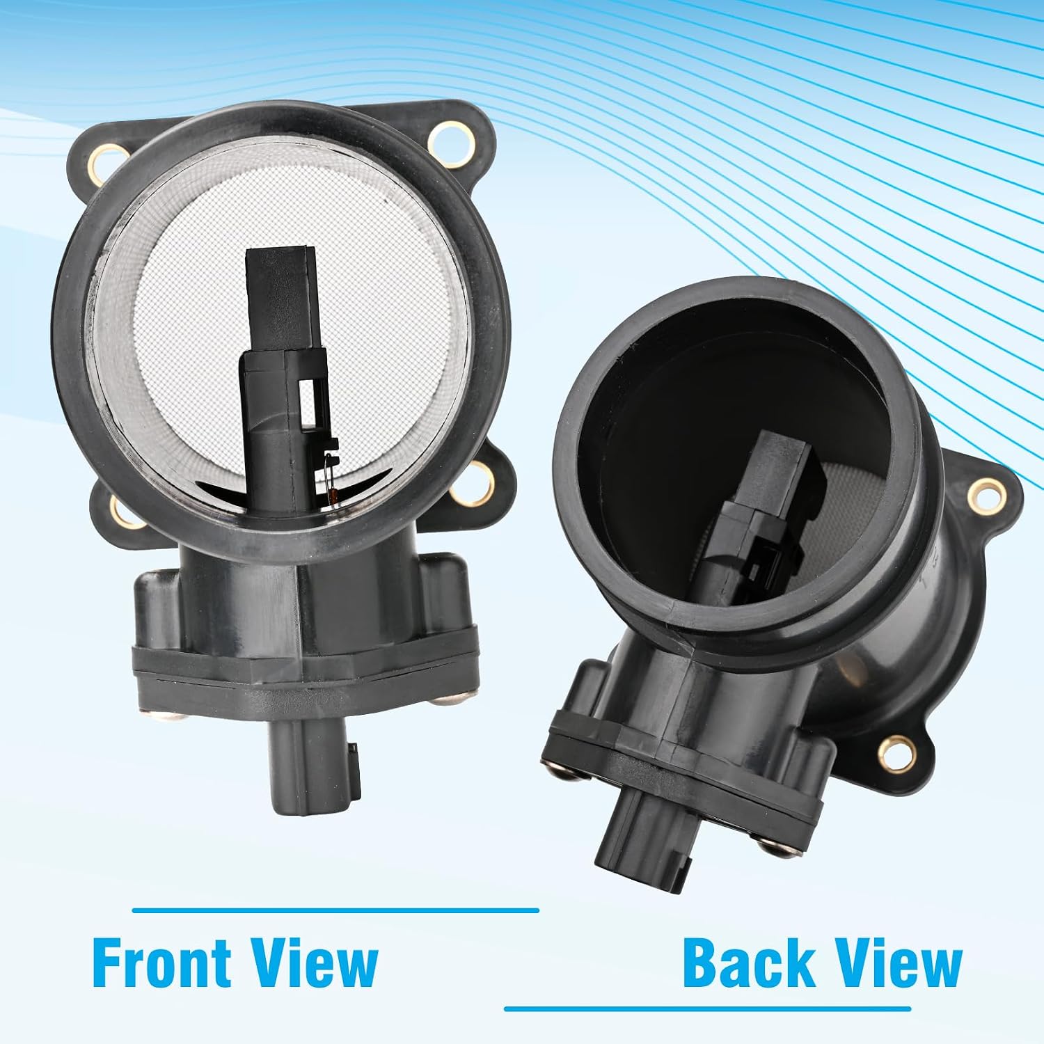 Mass Air Flow Sensor MAF Compatible With Sentra 2002-2006 L4 1.8L Only applicable to rectangular-shaped blade connectors 22680-8U301