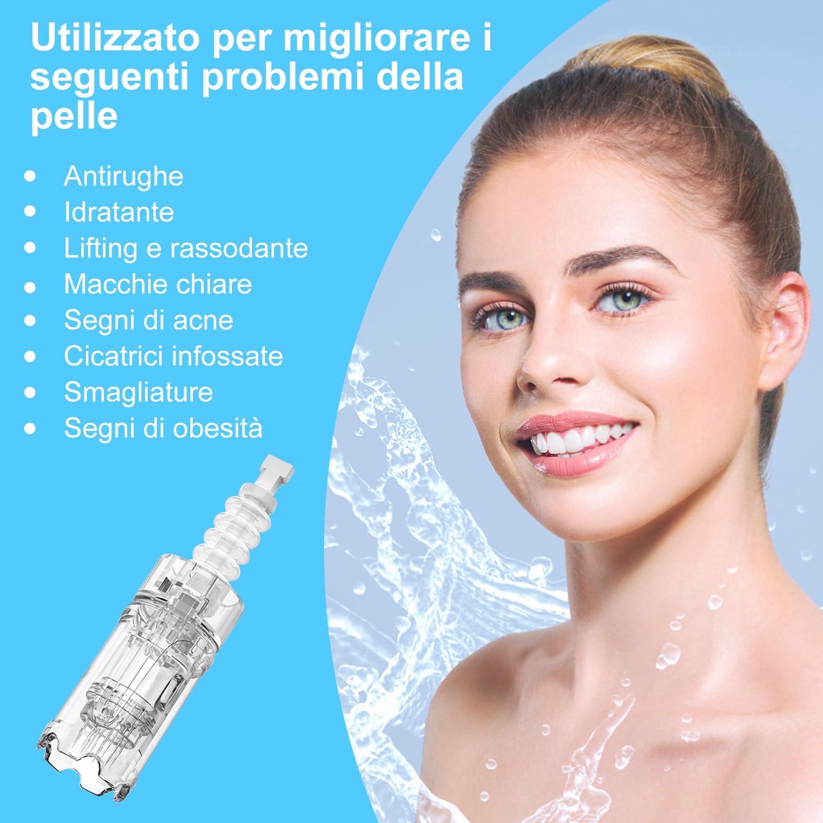 25 Pezzi 12 Pins Cartucce dr pen a10 dermapen Microneedling Pen, progettate per la Dr. Pen Ultima A10, utilizzata per cicatrici da acne, cicatrici approfondite e smagliature