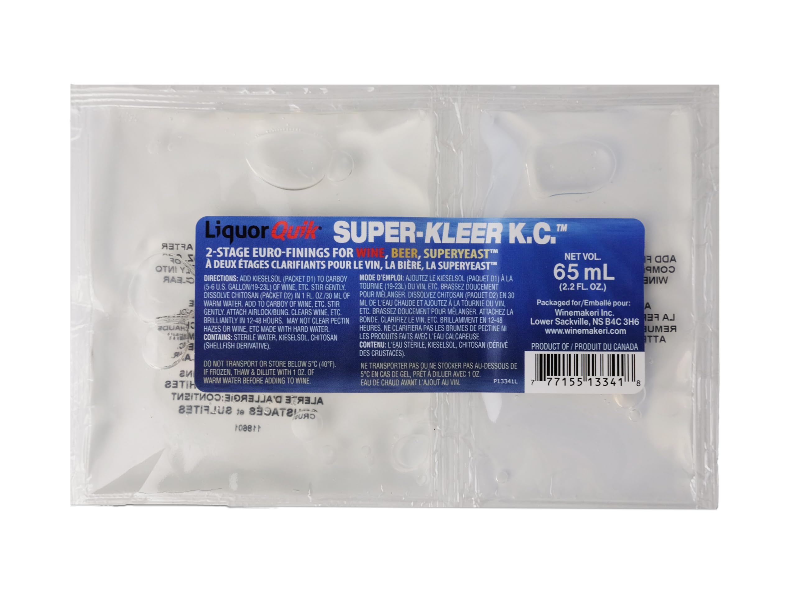 Liquor Kwik Super Kleer K.C. (10 Pack) Beer, Wine & Cider Clarifier with 2-Stage Kieselsol & Chitosan Finings. All-Natural, Fast-Acting Homebrew