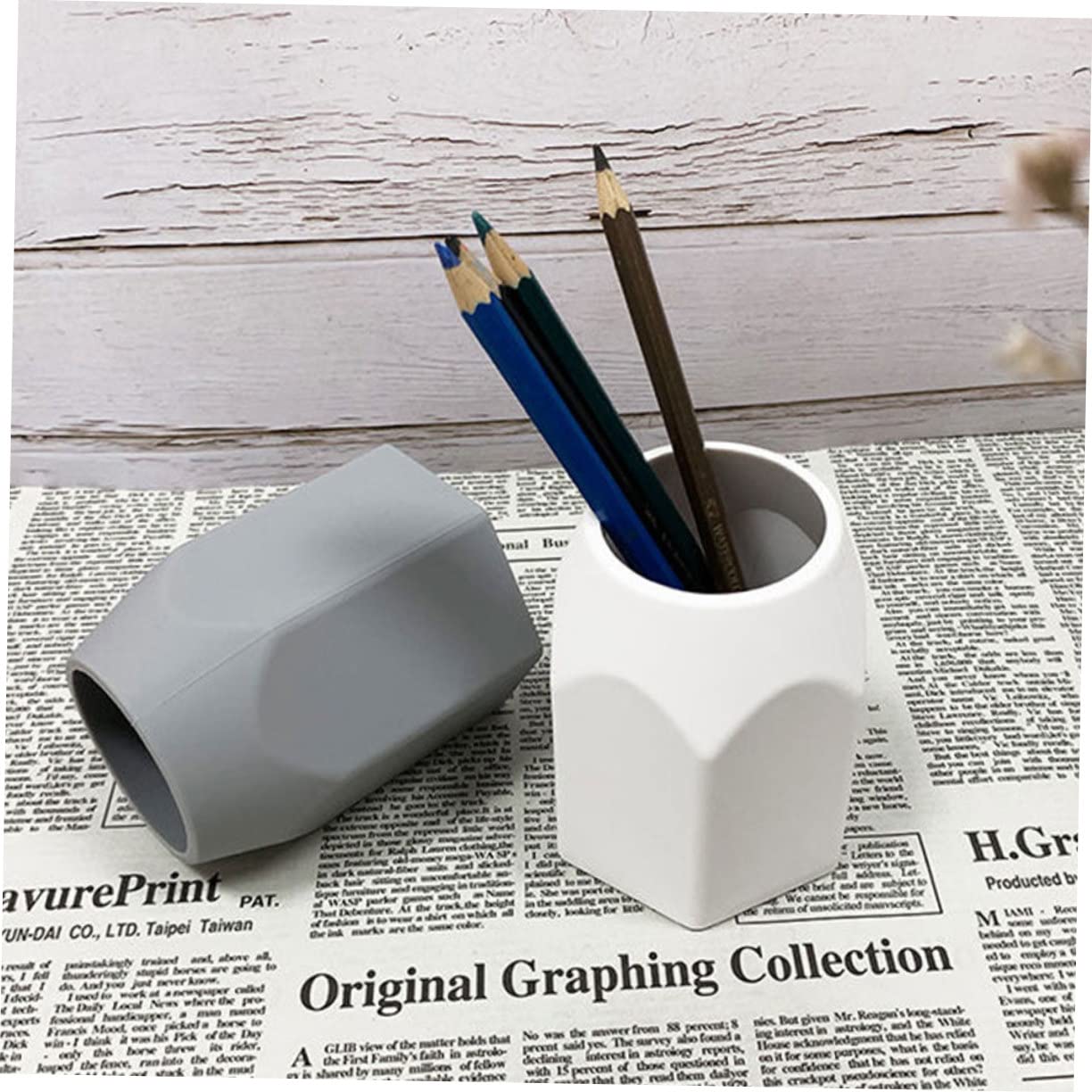 Tofficu 4pezzi Portapenne Silicone Per Organizer Scrivania Per e Cancelleria Per Design e Capacità Spaziosa Per Mantenere Ordinato Desktop