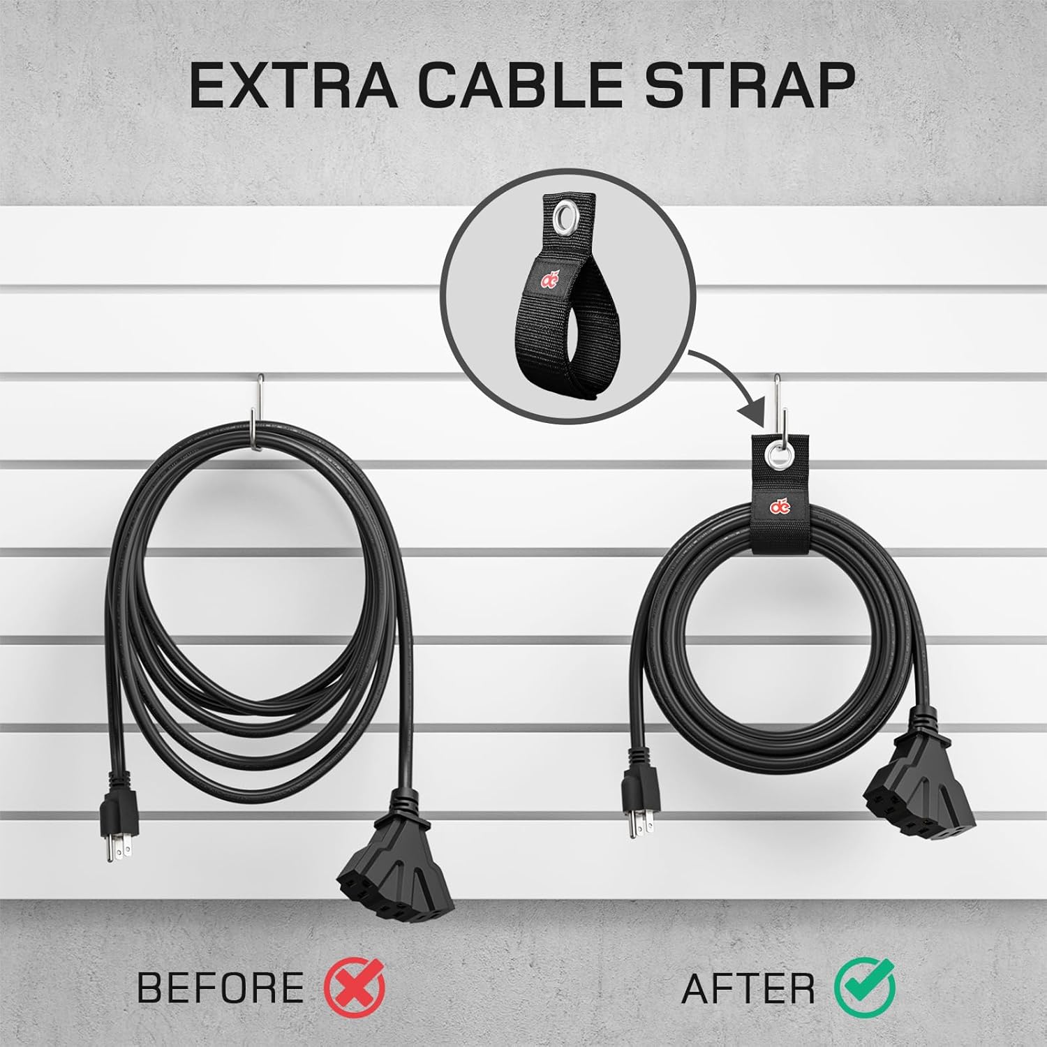 dé 15FT - 12/3 Heavy Duty Extension Cord with 3 Outlet, 12 Gauge SJTW Three Prong Indoor/Outdoor Grounded Multiple Outlets Power Cable Black 15 Amp - ETL Listed