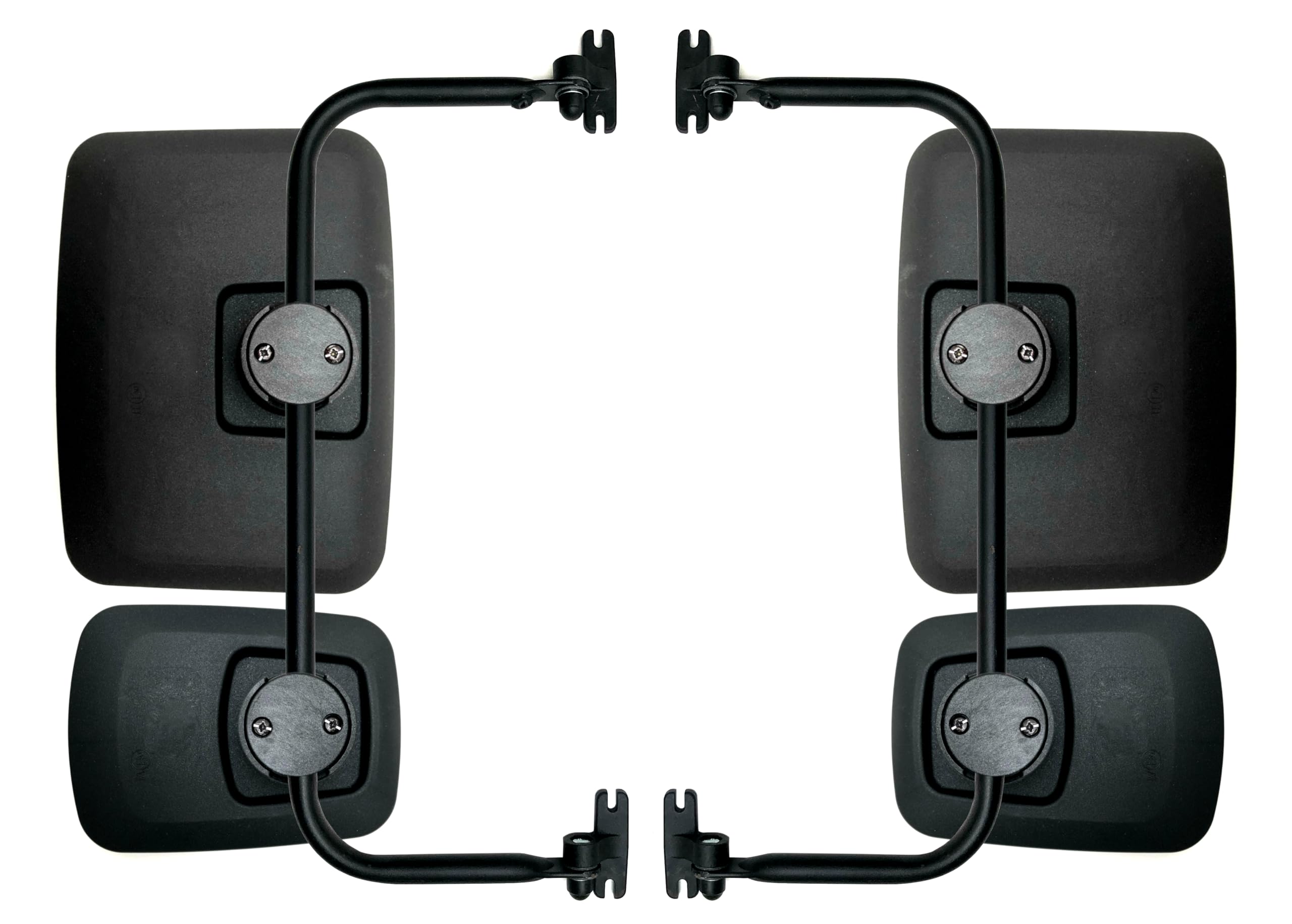 MelTruck® Set di 2 specchietti retrovisori esterni, 295 x 220 e 165 x 210 mm, diametro 14-23 mm, R1200 e R300 E20, con supporto per specchietto per trattore, escavatore, camion John Deere
