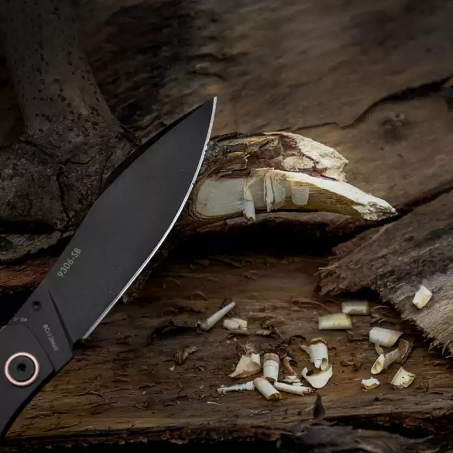 Sanrenmu Folding Knife Utility 3.35" with Bottle Opener/Clip Function 8Cr13Mov Blade 3Cr13 Handle Lightweight for Outdoor Camping 9306 (Black)