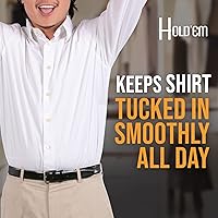 Vista 5 de Hold'Em tirantes para playera de elástico ultra suave con broche de metal extra fuerte