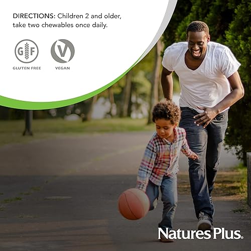 Miniatura 6 de Natures Plus Animal Parade - Multivitamínico masticable para niños, 180 tabletas en forma de animal, paquete de 2, sabores surtidos naturales,