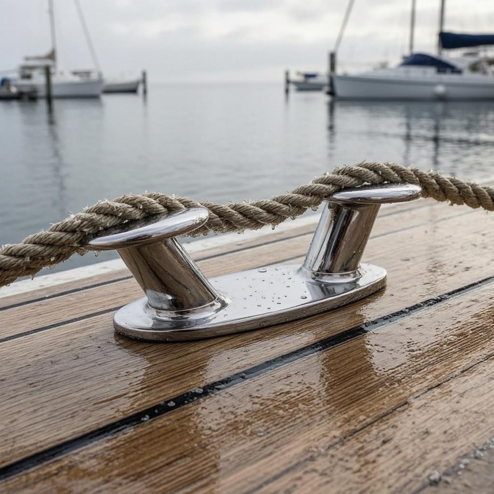 MagiDeal Galloccia di Ormeggio Marittimo Galloccia Ormeggio Pontile Attrezzatura Nautica in Acciaio Inox 316 Resistente per Ormeggio E Legatura Cime Adatta per Barche Porti Turistici