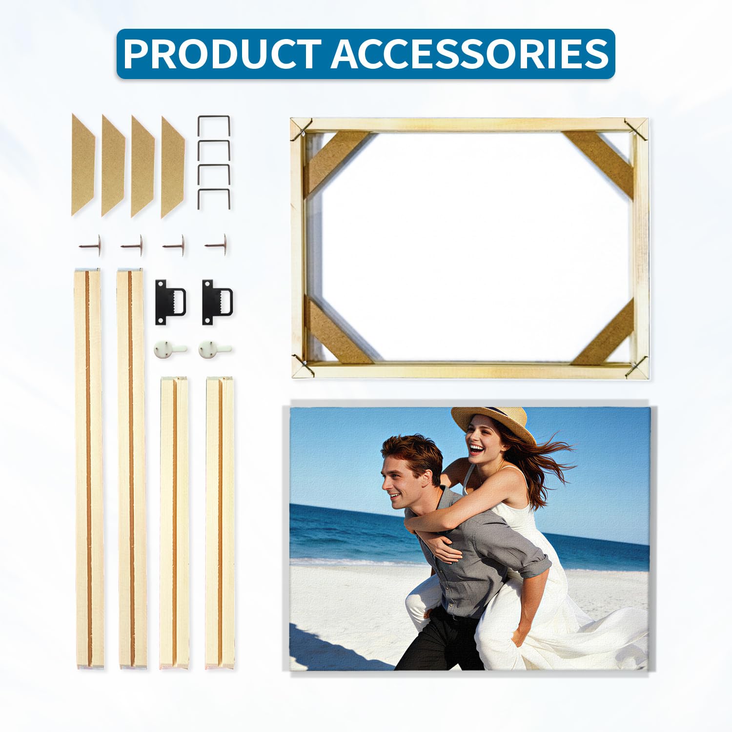 Fotos en lienzo personalizables, impresión de fotos personalizada con marco de bricolaje, póster personalizado para familia, mascotas, regalos de cumpleaños, regalo de graduación, recuerdo de