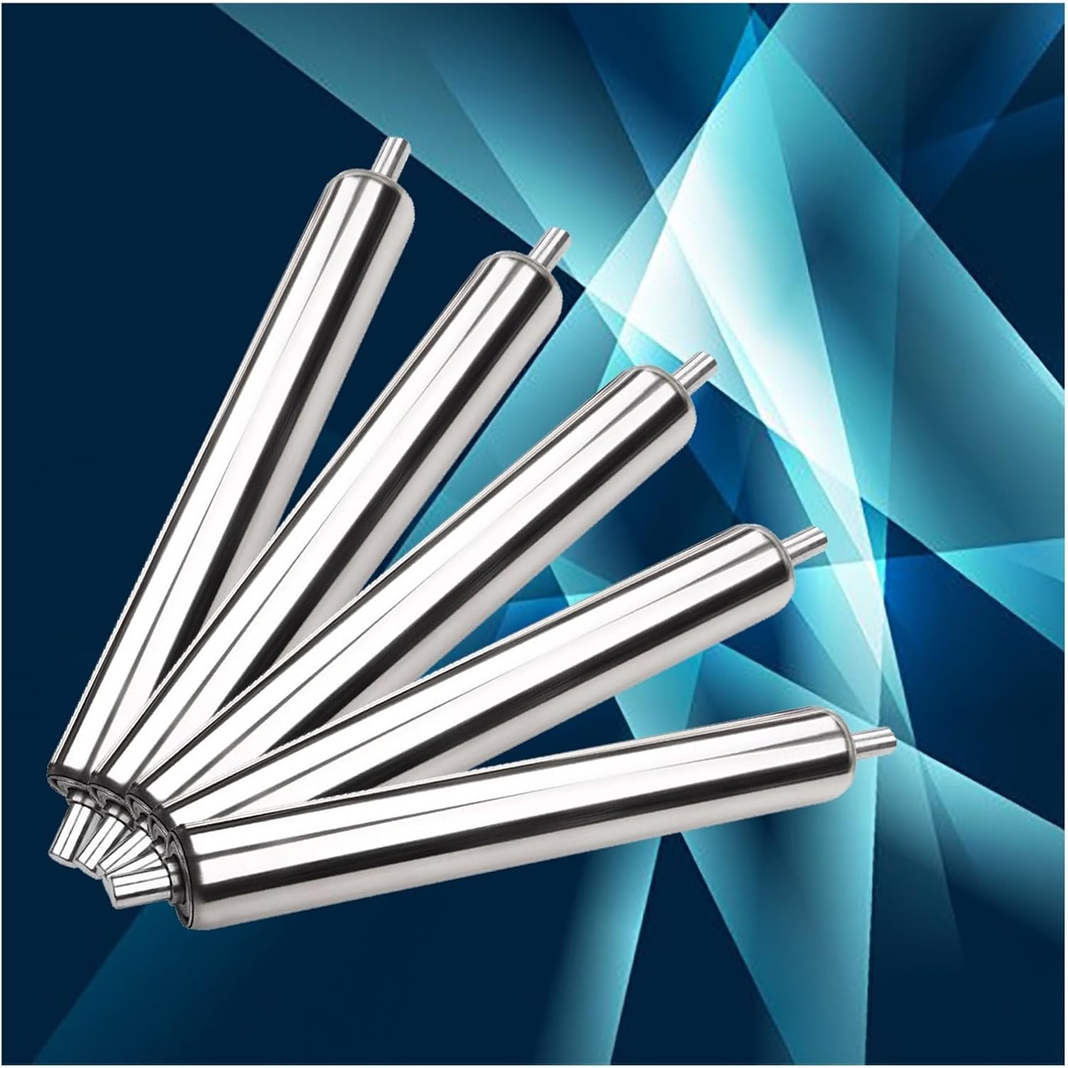 Conveyor Roller Heavy-Duty Stainless Steel Conveyor Rollers - Replacement Parts for Material Handling - Available in 20 25 40 50 55 and 61 cm - Set of 5