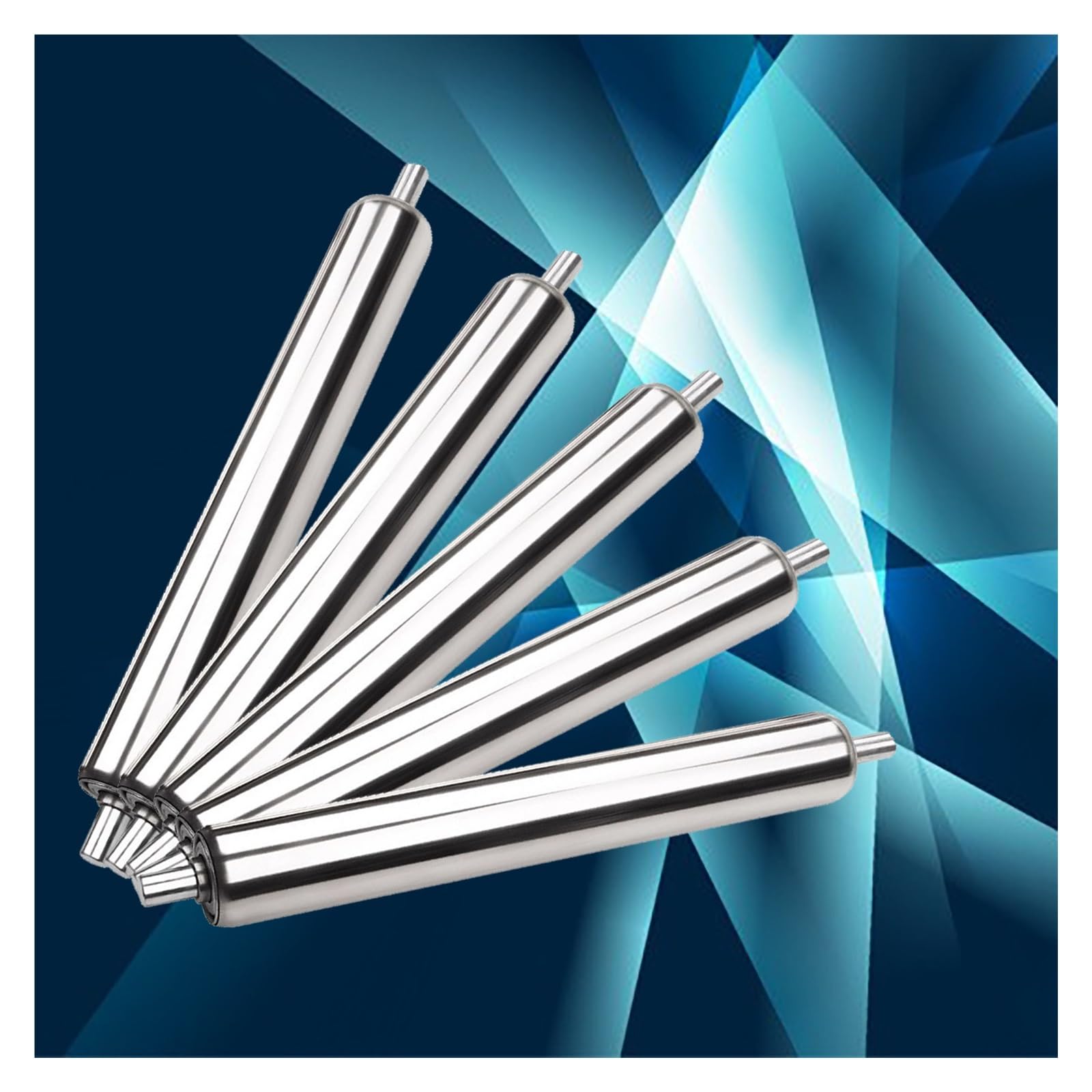 WEKONUMEX Conveyor Roller, Stainless Steel Conveyor Rollers, Industrial Replacement, Lengths 100-1000mm, Pack Of 5-30(5 Pack,L 450MM/17.7IN)
