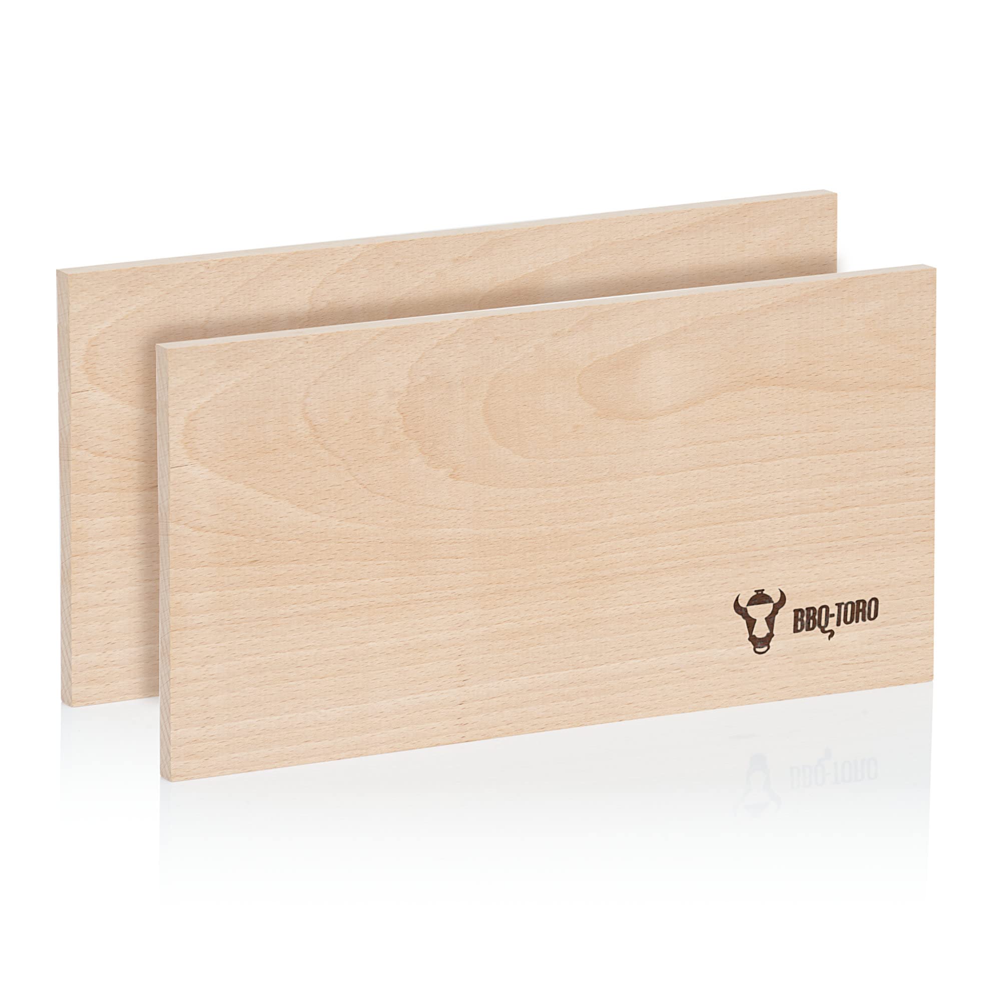 BBQ-Toro Lot de 6 Planches à Fumer en Bois de hêtre 30 x 15 x 1 cm pour Poisson, Viande, Légumes