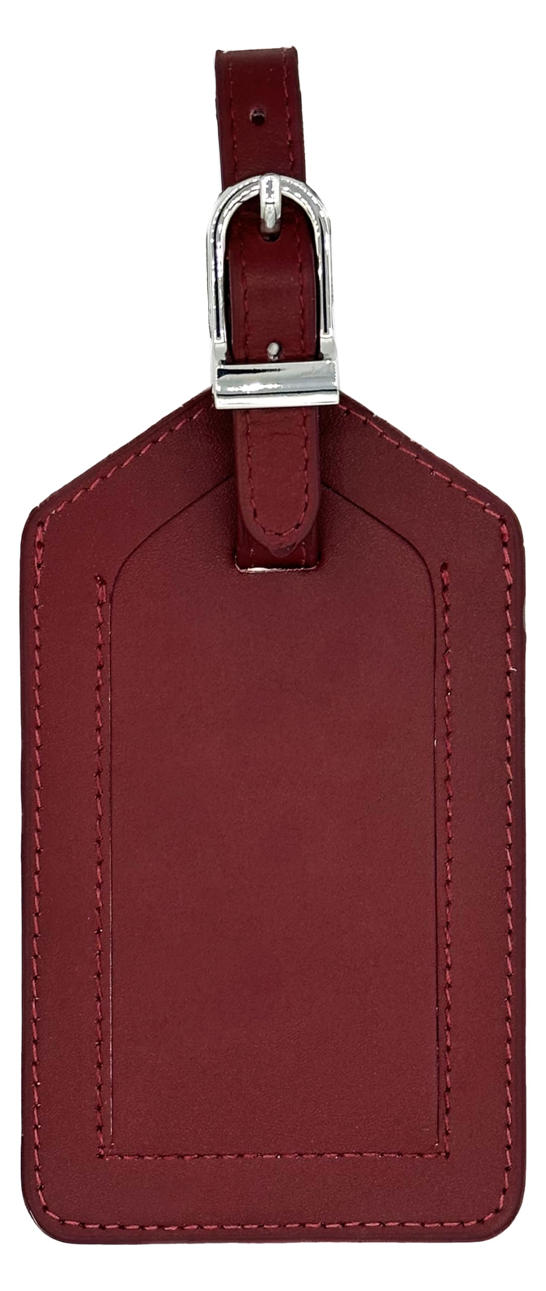 Merlot Genuine Top Grain Leather Luggage Tag