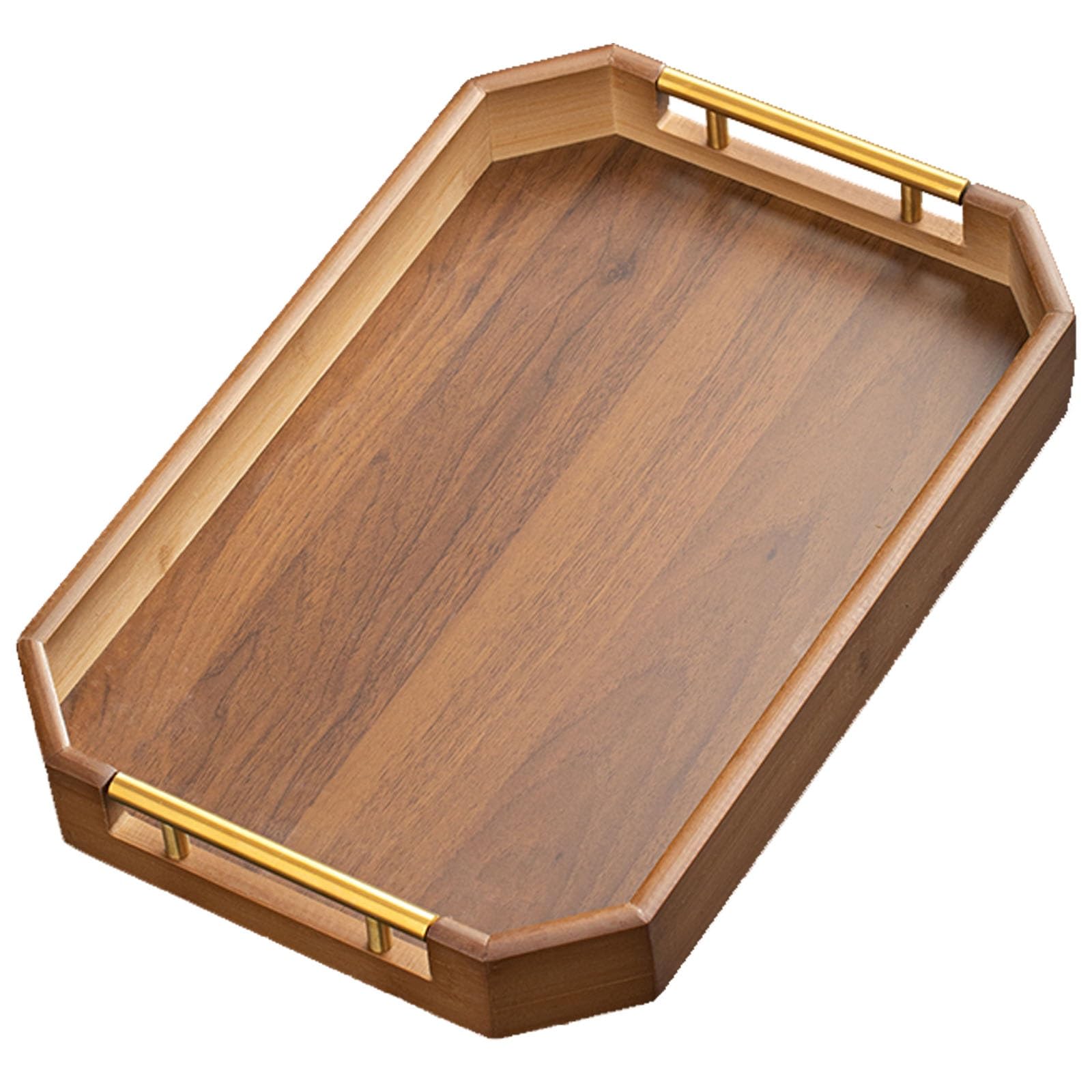 Bandeja de madera con asas, ideal para el desayuno en la cama, mesa de café, comedor, decoración del hogar, diseño rústico, ideal para servir alimentos, idea de regalo para ella